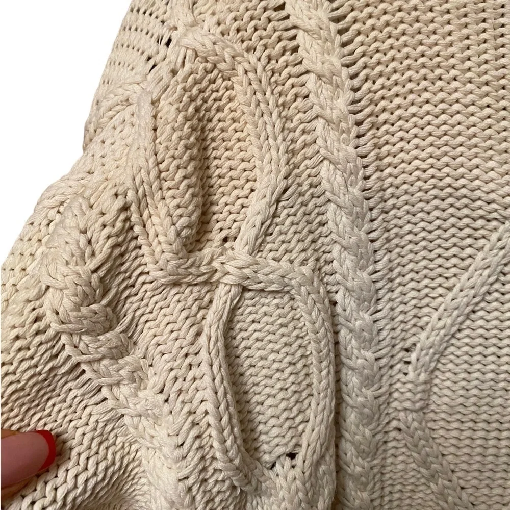 Eddie Bauer Vintage Cable Knit Full Zip Sweater | Petite Small - Picture 7 of 13